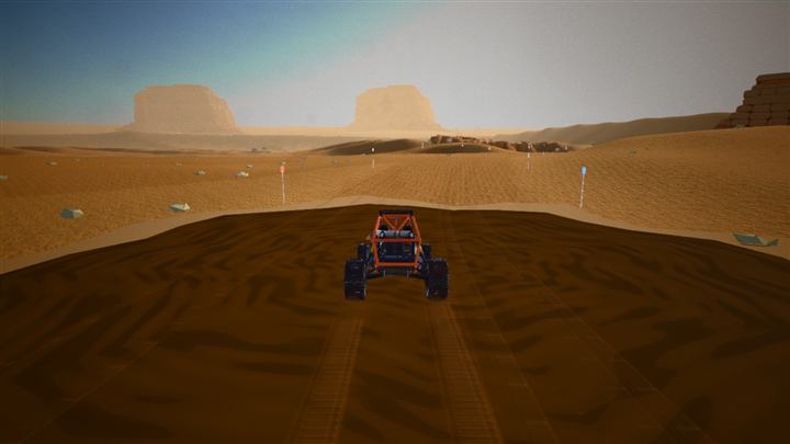 A buggy entering a mud bog